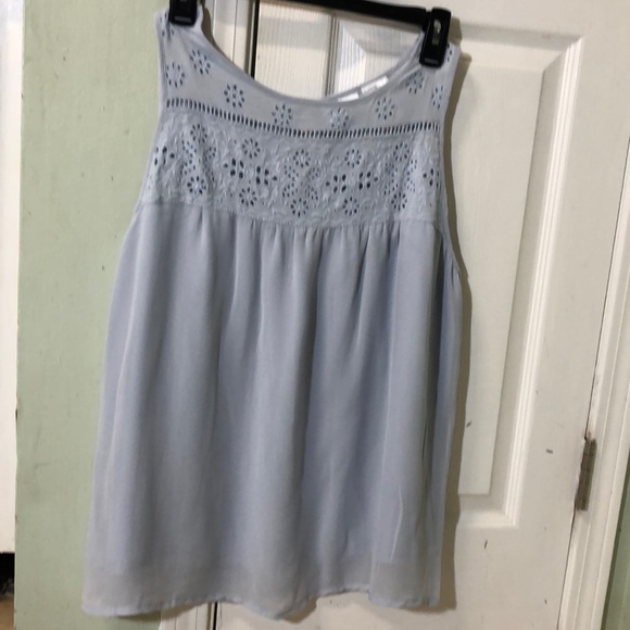 FORBIDDEN Los Angeles embroidered tank top Sz  L - Picture 1 of 6